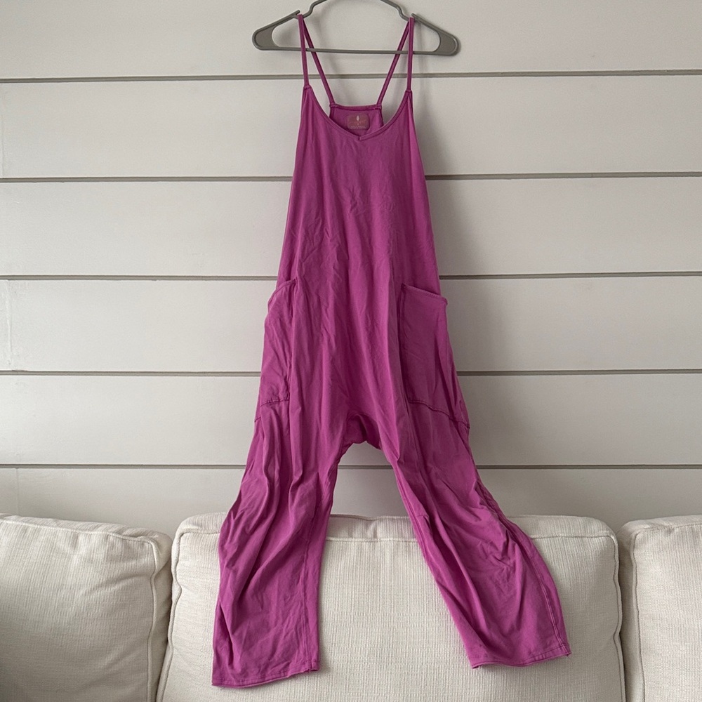 FREE PEOPLE Vibrant Magenta Jumpsuit with Pockets
